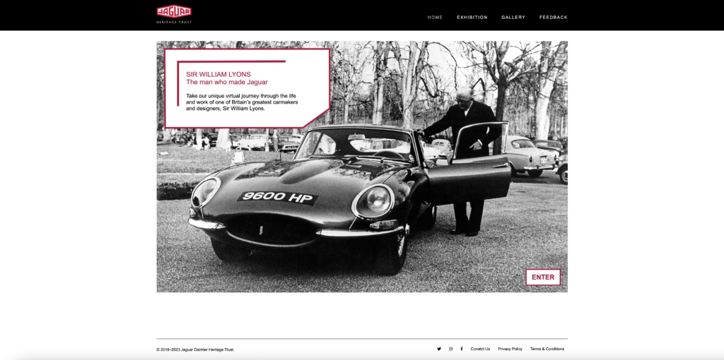 1. Sir William Lyons exhibition_website homepage