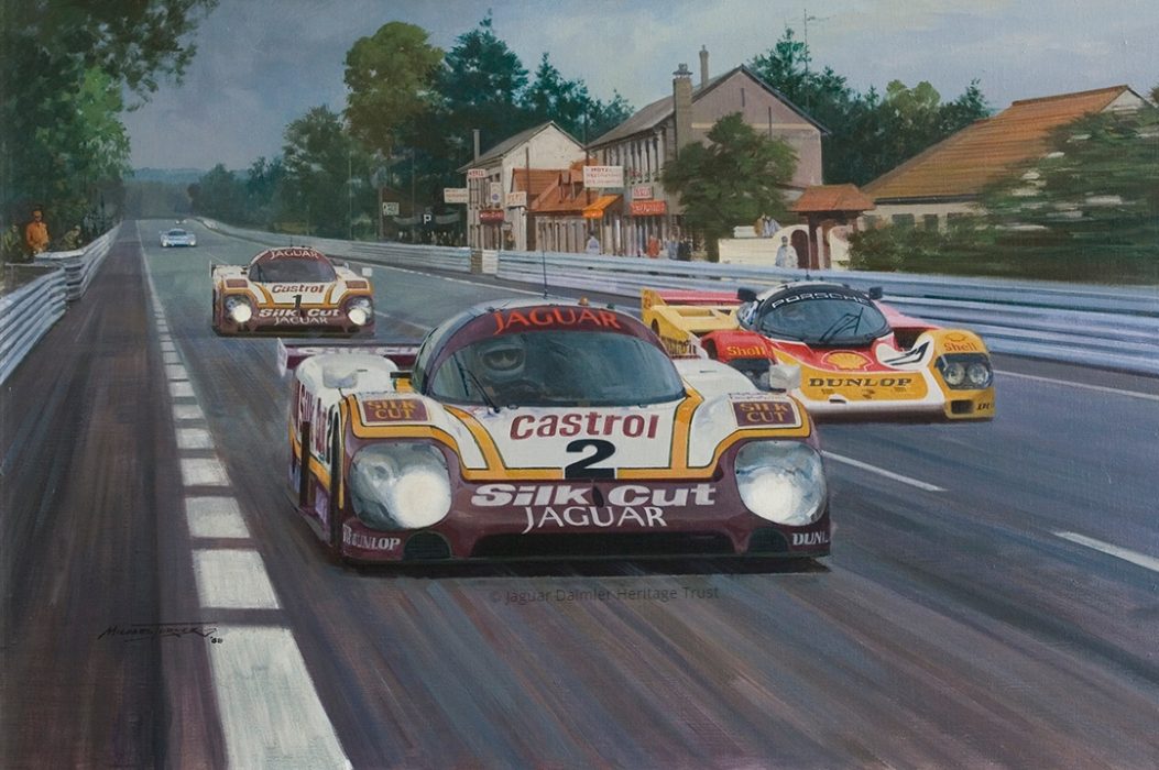 1988 Silk Cut Jaguar No2 Artwork, Michael Turner - Copyright