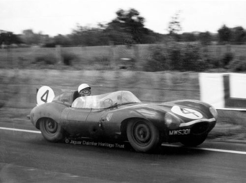 Goodwood, UK - July 13, 2013: Vintage Jaguar D-Type Racing Sports